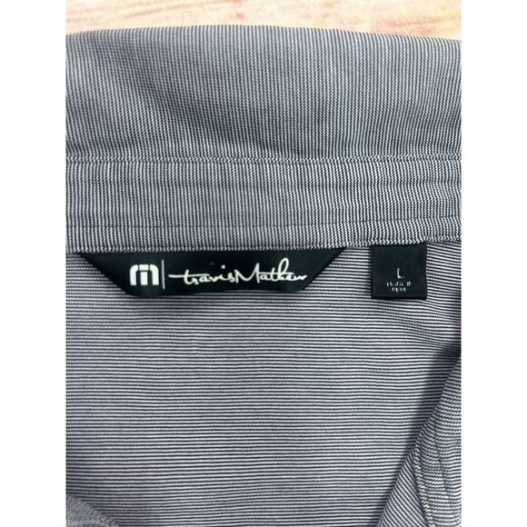 Travis Mathew Mens Gray Pima Cotton Blend Polo Large - Picture 5 of 7